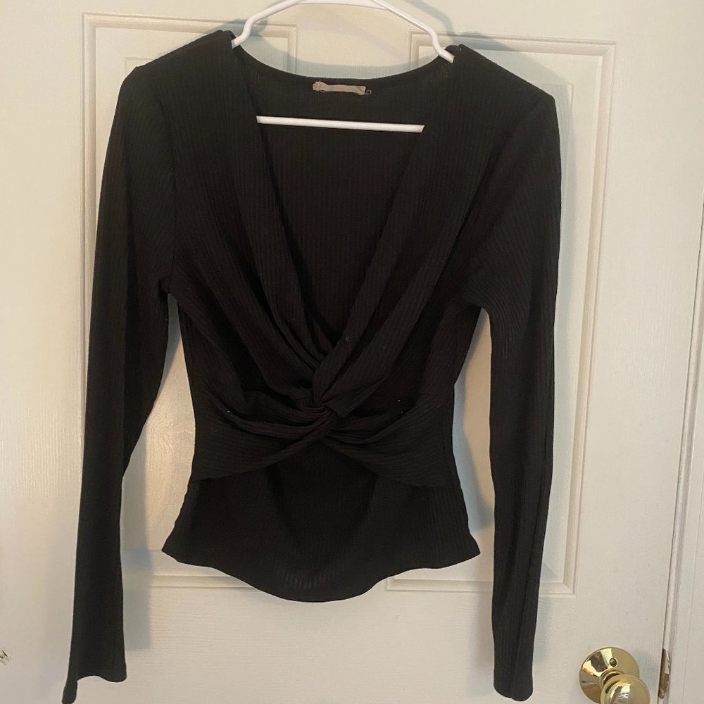 Altar'd State Black Long Sleeve Top Size Large